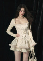 Romantic French Lace A-Line Mini